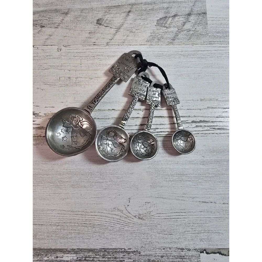 Angel Star Metal Measuring Spoons Set 4 Whimsical‎ Inspirational Kitchen Decor